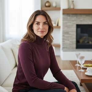Danier Deep Burgundy Turtleneck Sweater